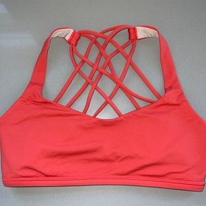 Lululemon Free to Be Wild Strappy Sports Bra. Dust Coral.